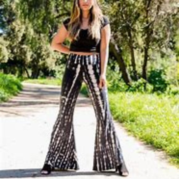 New with Tags Black Beauty HAPPY BOHEMIANS Rockstar Pants S/M - Picture 1 of 4